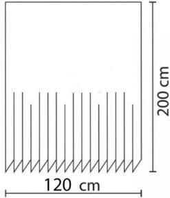 MLN Basics® Douchegordijn | Zwart | 120x200 Cm | Inclusief Ringen | Anti-schimmel -Mooie Badkamer 1028x1200