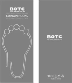 BOTC Gordijnringen - 12 Stuks Gordijn Haken - Gordijnhaken- RVS Gordijn Ringen Voor Gordijn Roede - Zwart -Mooie Badkamer 1035x1200 4
