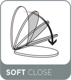 Tiger Baya - Toiletbril - WC Bril - MDF - Grijs -Mooie Badkamer 1075x1200