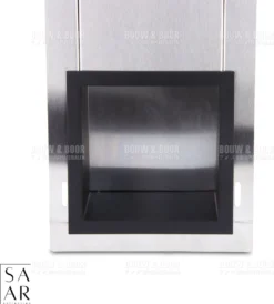 SAAR -Inbouw Toilet Reserve Rolhouder RVS - Met - MAT ZWART - Inzetstuk , (uitneembaar) -72 X 20 X 13 Cm - Inbouwdiepte 12 Cm -Mooie Badkamer 1083x1200 1