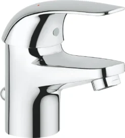 GROHE Euroeco Wastafelkraan - Met Trekwaste - Chroom - 23262000