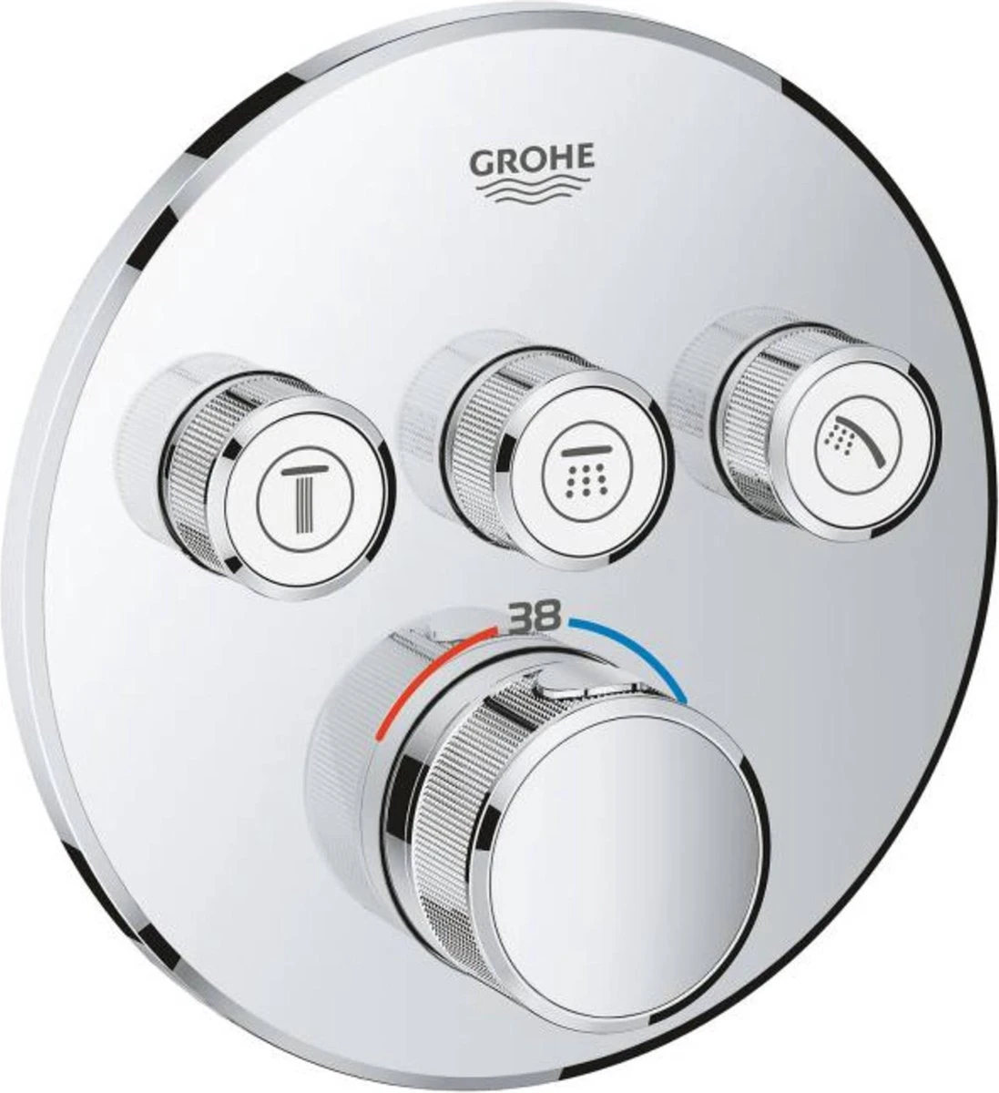GROHE Grohtherm SmartControl Regendouche - Inbouw - ø 31 Cm - Rond -Chroom 6 GROHE Grohtherm SmartControl Regendouche - Inbouw - ø 31 Cm - Rond -Chroom - Afbeelding 6