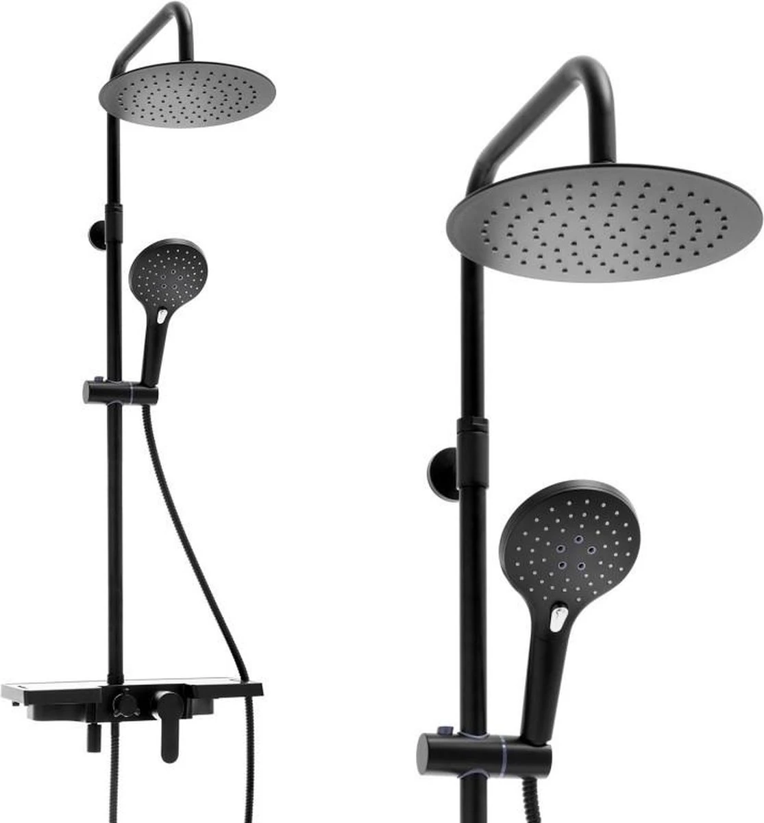 Doucheset - Met Douchemengkraan - En Regendouche - Zwart 1 Doucheset - Met Douchemengkraan - En Regendouche - Zwart