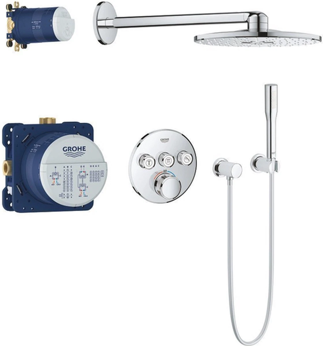 GROHE Grohtherm SmartControl Regendouche - Inbouw - ø 31 Cm - Rond -Chroom 11 GROHE Grohtherm SmartControl Regendouche - Inbouw - ø 31 Cm - Rond -Chroom - Afbeelding 11