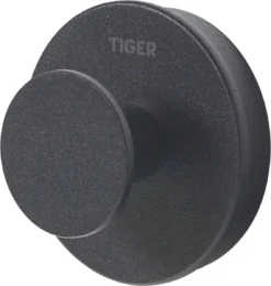 Tiger Urban - Handdoekhaak - 2 Stuks - Zwart - ø 5 Cm - Inclusief 4 Decorringen - Zelfklevend -Mooie Badkamer 1138x1200