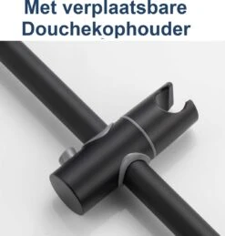 Moodcare® Glijstang - Douche Glijstang - 70 Cm - Mat Zwart - Zonder Boren -Mooie Badkamer 1143x1200 2
