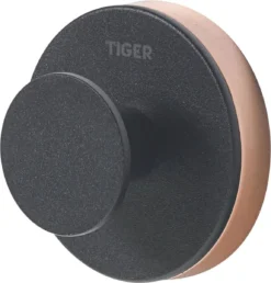 Tiger Urban - Handdoekhaak - 2 Stuks - Zwart - ø 5 Cm - Inclusief 4 Decorringen - Zelfklevend -Mooie Badkamer 1150x1200