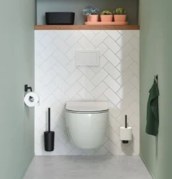 Tiger Carv - Toiletrolhouder Zonder Klep - Zwart -Mooie Badkamer 1152x1200