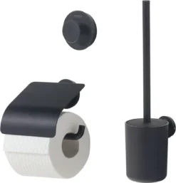 Tiger Urban Toiletaccessoireset - Toiletborstel Met Houder - Toiletrolhouder Met Klep - Handdoekhaak - Zwart -Mooie Badkamer 1153x1200 1