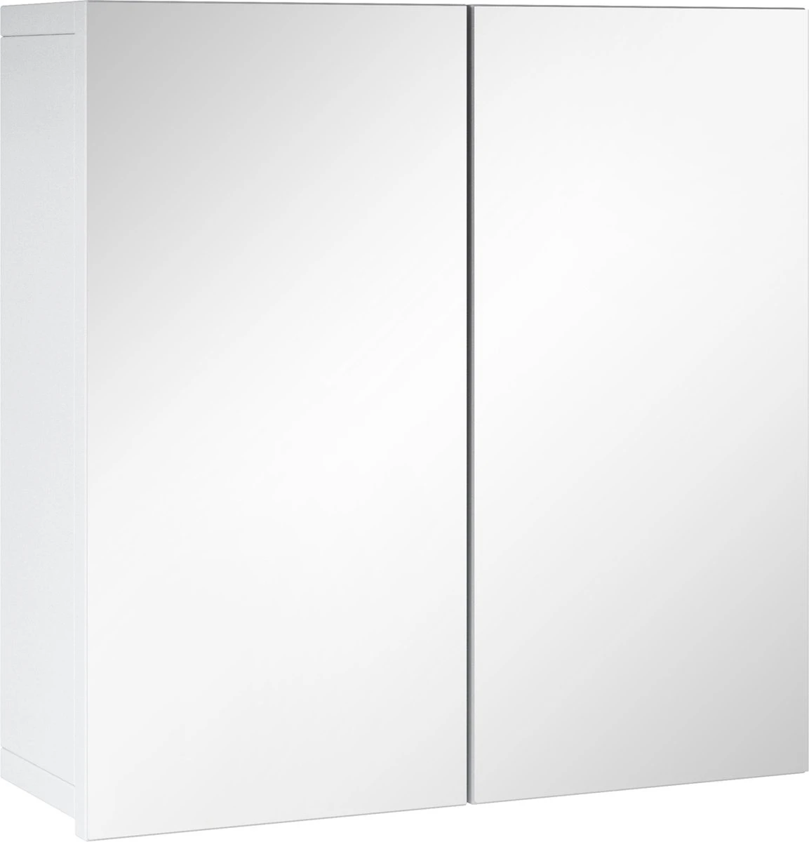 Badplaats Badkamerkast Leon 60 Cm X 20 Cm X 60 Cm - Wit - Spiegelkast Badkamer