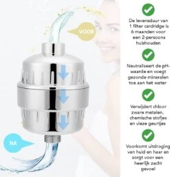 Regendouchekop XL Deluxe Ionisch Met Premium Waterfilter - Waterbesparend - ø 28 Cm - Inclusief Extra Navulling - Slang En Houder - Douchekop Met Filter - Regendouche - Handdouche - Hoge Druk - RVS - Douchefilter - Wellness - Spa -Mooie Badkamer 1154x1200 5