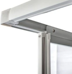 Schulte Douchecabine - Sunny Hoekinstap Met Schuifdeuren - Groot Verstelbereik 73,5 Tot Max. 88,5 Cm Hoogte 180 Cm - Zilverkleur Profiel- Veiligheidsglas Met Een Streepdecor - Montage Op Douchebak Of Direct Op De Douchevloer. -Mooie Badkamer 1161x1200 3