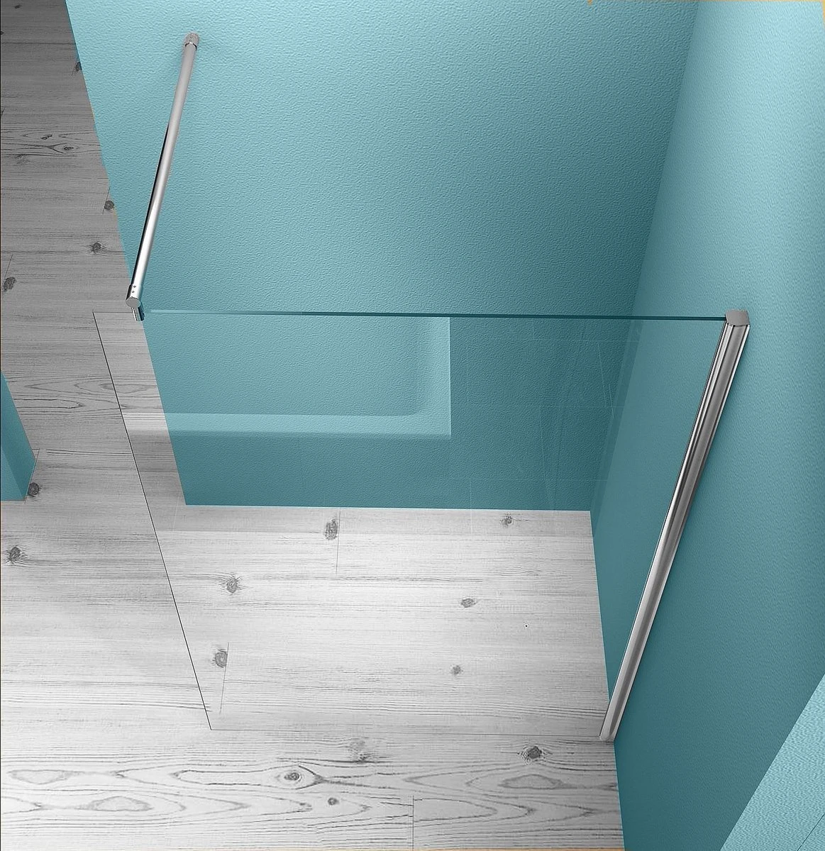 Wiesbaden Eco Inloopdouche + Muurprofiel - 8 Mm Nano - 100 X 200 Cm