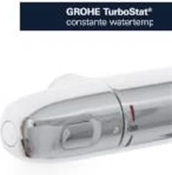 GROHE Grohtherm 1000 New Thermostatische Douchekraan - EcoJoy® - 12cm - Zonder Koppelingen - Chroom - 34147003 -Mooie Badkamer 1175x1200 1