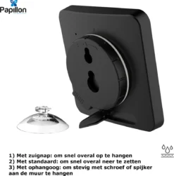 Merkloos Badkamerklok Digitaal - Douche Timer & Klok - Zuignap - Zwart -Mooie Badkamer 1182x1200 1