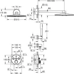 GROHE Grohtherm SmartControl Regendouche - Inbouw - ø 31 Cm - Rond -Chroom 32 GROHE Grohtherm SmartControl Regendouche - Inbouw - ø 31 Cm - Rond -Chroom -Mooie Badkamer 1193x1200 5