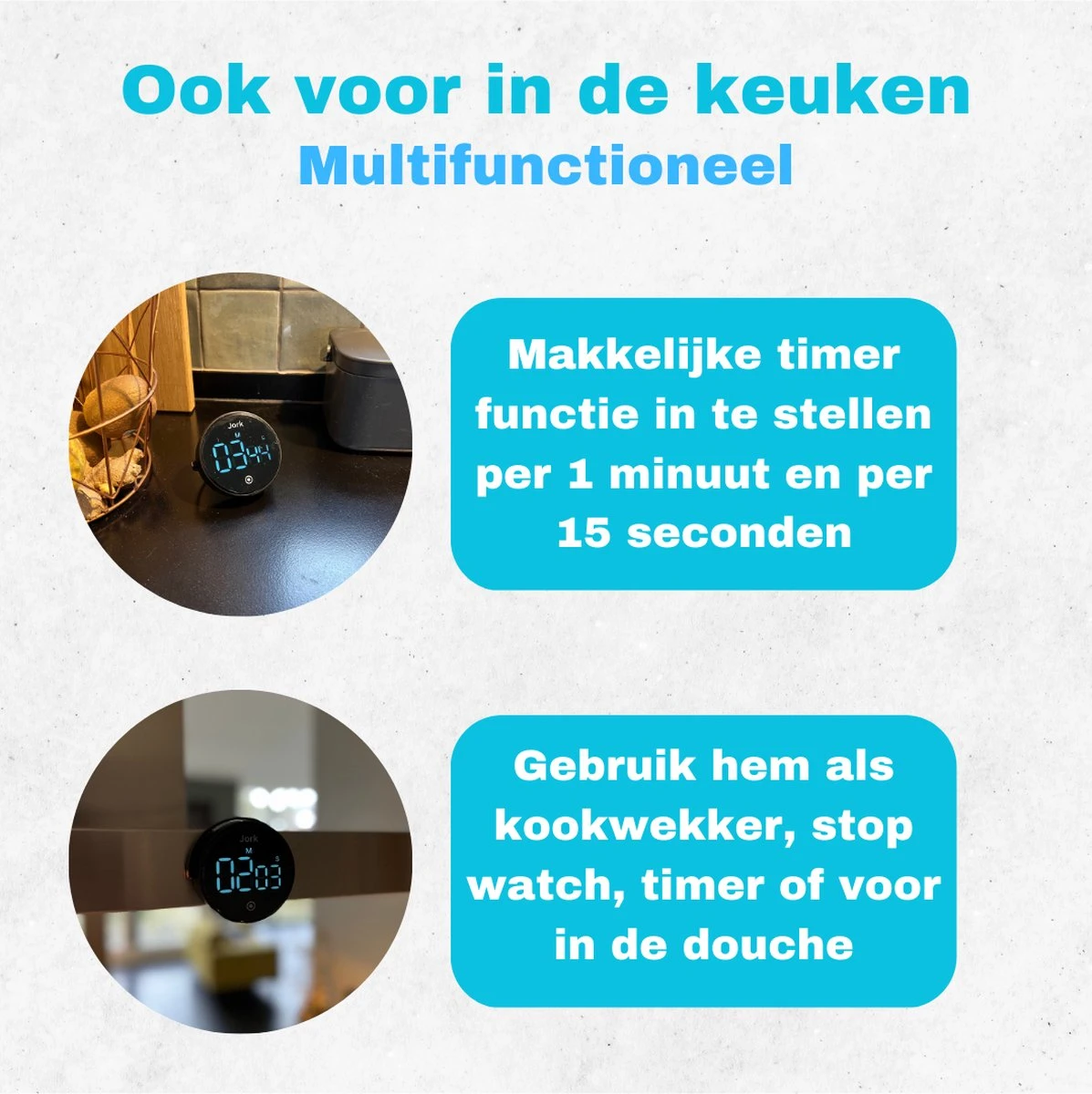 Jork - Douche Timer - Douchetimer - Badkamer Klok - Doucheklok - Kookwekker Analoog - Douchetimer 5 Minuten - Douchetimer Waterdicht - Inclusief Batterijen - 3x AAA - IPX8 Waterdicht 5 Jork - Douche Timer - Douchetimer - Badkamer Klok - Doucheklok - Kookwekker Analoog - Douchetimer 5 Minuten - Douchetimer Waterdicht - Inclusief Batterijen - 3x AAA - IPX8 Waterdicht - Afbeelding 5