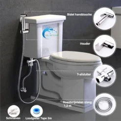 El Suvon® Bidet Handdouche - Shattaf - Bidet Sproeier - Bidetkraan -Mooie Badkamer 1198x1200 8