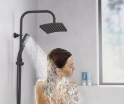 SCHÜTTE Mallorca Douchesysteem - Regendouche - 95 Cm Stang - Wandhouder In Hoogte Verstelbaar - Mat Zwart 12 SCHÜTTE Mallorca Douchesysteem - Regendouche - 95 Cm Stang - Wandhouder In Hoogte Verstelbaar - Mat Zwart -Mooie Badkamer 1200x1005 1