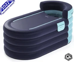 Opblaasbaar Bad - Blauw Ligbad - Zitbad Volwassenen - Ijsbad - Badkuip - Opblaasbad - Opvouwbaar Bad