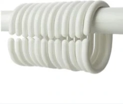 Merkloos Douchegordijn Ringen Set/12 Stuks - Wit - Ringen Douche Gordijn - Curtain Rings