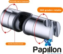 Merkloos Universeel Glijstuk - Chroom - 25 Mm - Handdouchehouder - Papillon -Mooie Badkamer 1200x1038 7