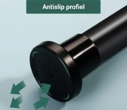 Douchestang Uitschuifbaar 70 - 110 Cm | Douchegordijn Stang | Zwart | Kledingroede Verstelbaar | Ophangsysteem | Kledingstang -Mooie Badkamer 1200x1045 1