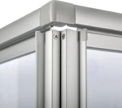 Schulte Douchecabine - Sunny Hoekinstap Met Schuifdeuren - Groot Verstelbereik 73,5 Tot Max. 88,5 Cm Hoogte 180 Cm - Zilverkleur Profiel- Veiligheidsglas Met Een Streepdecor - Montage Op Douchebak Of Direct Op De Douchevloer. -Mooie Badkamer 1200x1064 4