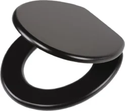 Tiger Leatherlook - Toiletbril - WC Bril - MDF - Zwart