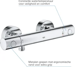 GROHE QuickFix Precision Get Thermostatische Douchekraan - EcoJoy - Met Koppelingen - Chroom - 34773000 -Mooie Badkamer 1200x1068 1