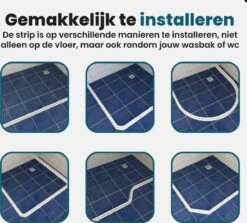 Waterkering Douche - Dorpel - Water Stopper - Dorpelstrip - Water Barrière Strip - Douche Dorpel - Anti Overstromend Water - 1 Meter -Mooie Badkamer 1200x1081