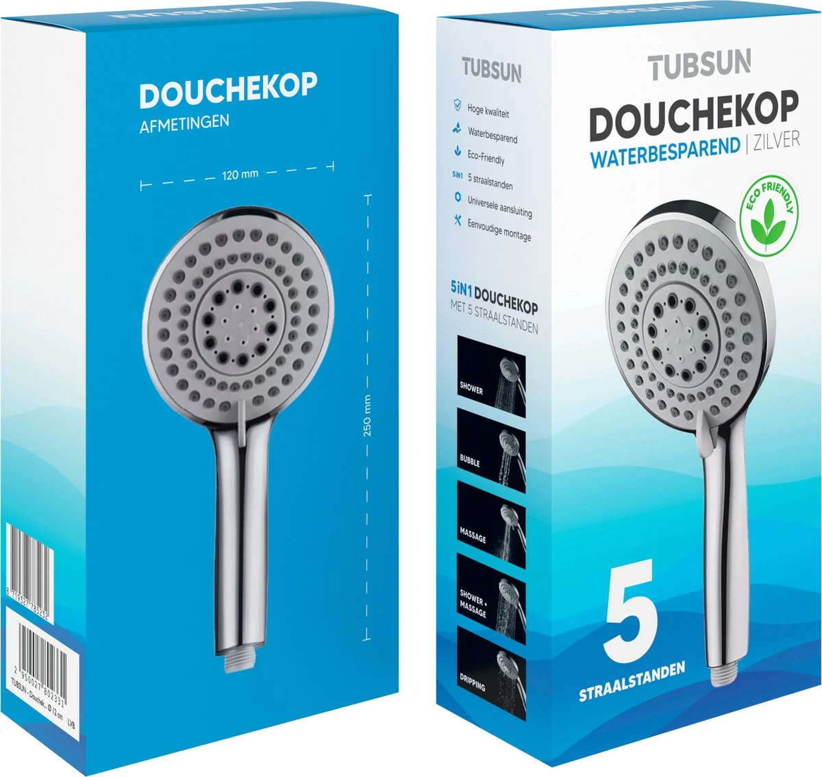 TUBSUN Waterbesparende Douchekop - Handdouche - Regendouche - 50% Waterbesparend - 5 Sproeistanden 5 TUBSUN Waterbesparende Douchekop - Handdouche - Regendouche - 50% Waterbesparend - 5 Sproeistanden - Afbeelding 5