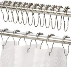 BOTC Gordijnringen - 12 Stuks Gordijn Haken - Gordijnhaken- RVS Gordijn Ringen Voor Gordijn Roede - Sliver -Mooie Badkamer 1200x1138 3