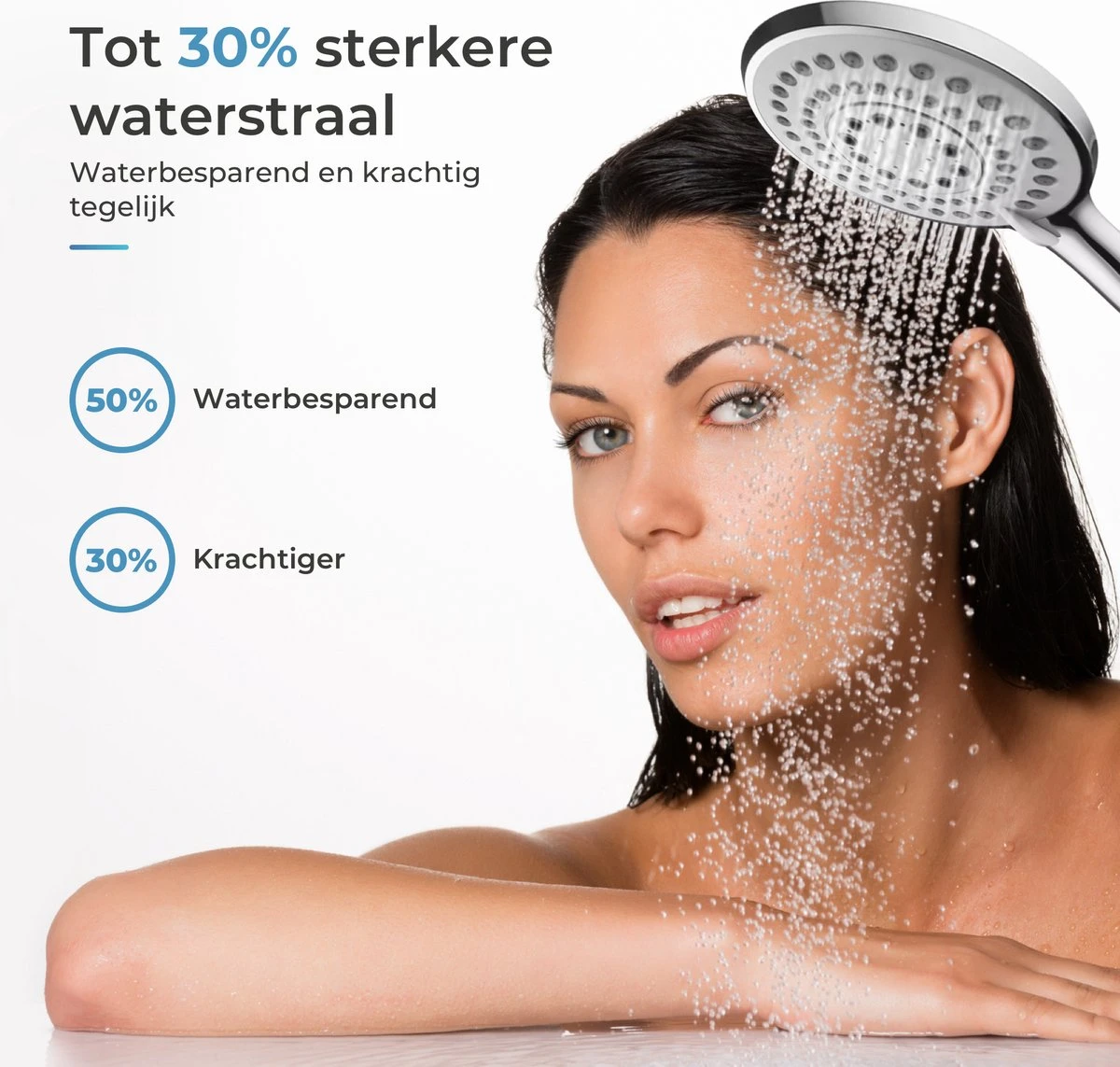 TUBSUN Waterbesparende Douchekop - Handdouche - Regendouche - 50% Waterbesparend - 5 Sproeistanden 3 TUBSUN Waterbesparende Douchekop - Handdouche - Regendouche - 50% Waterbesparend - 5 Sproeistanden - Afbeelding 3