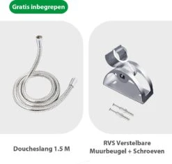 Regendouchekop XL Deluxe Ionisch Met Premium Waterfilter - Waterbesparend - ø 28 Cm - Inclusief Extra Navulling - Slang En Houder - Douchekop Met Filter - Regendouche - Handdouche - Hoge Druk - RVS - Douchefilter - Wellness - Spa -Mooie Badkamer 1200x1144 5
