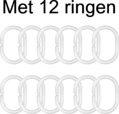 Ulticool Douchegordijn - Bloemen Natuur Kunst - 180 X 200 Cm - Semi Transparant - Met 12 Ringen Wit - Anti Schimmel - Multi Color -Mooie Badkamer 1200x1147 5