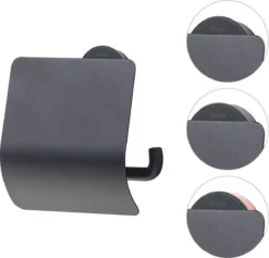 Tiger Urban Toiletaccessoireset - Toiletborstel Met Houder - Toiletrolhouder Met Klep - Handdoekhaak - Zwart -Mooie Badkamer 1200x1151