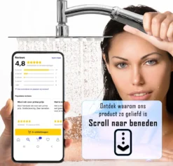 Regendouchekop Deluxe - ø 35CM - Douchekop Met Doucheslang En Douchekophouder - RVS -Mooie Badkamer 1200x1154 1