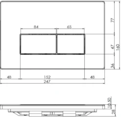 Konig - Bedieningspaneel - Toilet - Mat Zwart - Geberit UP320/UP720 -Mooie Badkamer 1200x1155 1