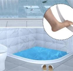 Waterkering Douche - Dorpel - Water Stopper - Dorpelstrip - Water Barrière Strip - Douche Dorpel - Anti Overstromend Water - 1 Meter -Mooie Badkamer 1200x1157 5