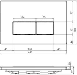 Saqu Wiru 2.0 Bedieningspaneel T.b.v. Saqu Wiru 2.0 Inbouwreservoir Mat Zwart -Mooie Badkamer 1200x1161 5
