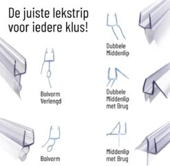 Simple Fix Lekstrip - Douchestrip - Waterkering - 90CM Lang - 8MM Glasdikte - Lekdorpel & Dubbele Middenlip -Mooie Badkamer 1200x1171 3