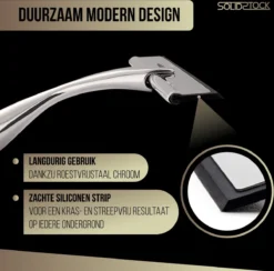 Douchewisser Rvs - Luxe Trekker Douche - Raamwisser Met Ophanghaak - Douchetrekker - Niet Boren - Chroom -Mooie Badkamer 1200x1187