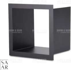 SAAR -Inbouw Toilet Reserve Rolhouder RVS - Met - MAT ZWART - Inzetstuk , (uitneembaar) -72 X 20 X 13 Cm - Inbouwdiepte 12 Cm -Mooie Badkamer 1200x1195 1