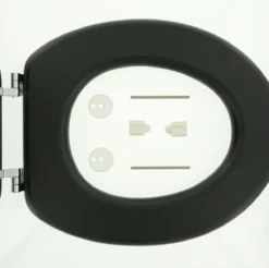 Tiger Leatherlook - Toiletbril - WC Bril - MDF - Zwart -Mooie Badkamer 1200x1196 1