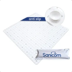 Merkloos Douchemat - Antislip Mat - Antislipmat Douche - Badmat - Schimmelbestendig - Met Zuignappen - Wasbaar - Wit