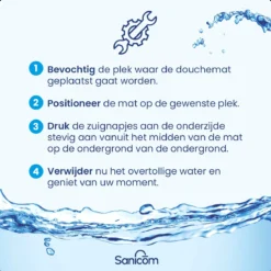 Merkloos Douchemat - Badmat Antislip - Antislipmat Douche - Antislipmat Bad - ​​Schimmelbestendig - Met Zuignappen - Wasbaar - Zwart -Mooie Badkamer 1200x1200 1188