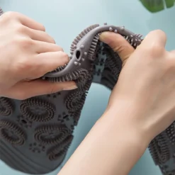 Merkloos TDR-Antislip Mat - 55x55CM - Rond - Grijs - Badmat Badkamer - Douchemat - Badkamermat - Antislipmat Voor Douche -Mooie Badkamer 1200x1200 1210