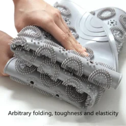 Merkloos TDR-Antislip Mat - 55x55CM - Rond - Grijs - Badmat Badkamer - Douchemat - Badkamermat - Antislipmat Voor Douche -Mooie Badkamer 1200x1200 1212