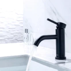 LOMAZOO Wastafelkraan Zwart Nova - Zwarte Wastafelkraan - Badkamerkraan Zwart - Zwarte Badkamerkraan -Mooie Badkamer 1200x1200 1250